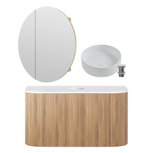 Nomad 900mm Vanity Package with Round Shaving Cabinet